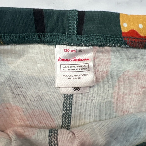 Hanna Andersson Kids Pajama Bottoms - Red and Yellow Apples - Picture 2 of 3